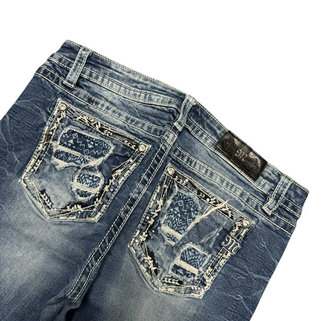 Miss me straight leg Capri mid Rise women designer jeans(w33)