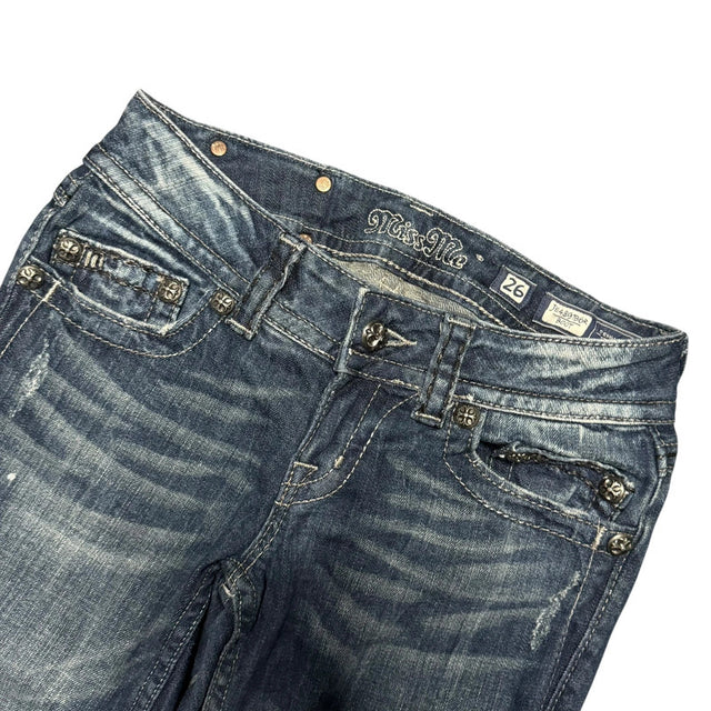 Miss me flared/bootcut low waist women designer jeans(w26)