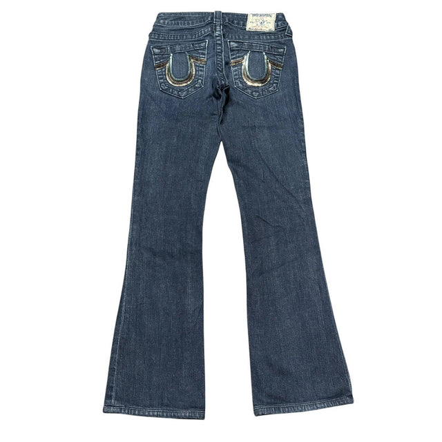 True Religion flared/bootcut low waist women designer jeans(w24)