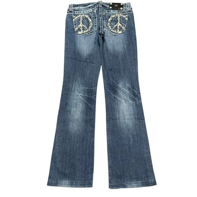 Miss me flared/bootcut low waist designer women jeans(w28)