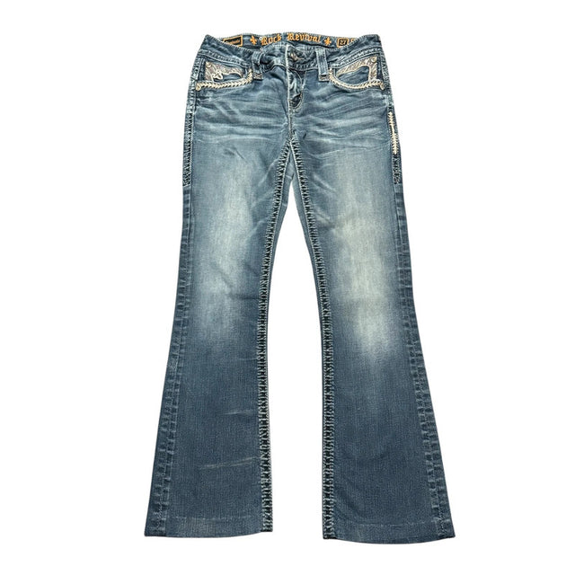 Rock Revival flared/bootcut low waist women designer jeans(w27)