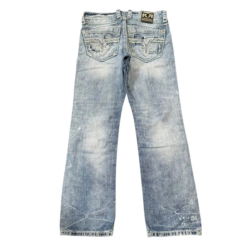 Rock Revival Straight leg unisex designer jeans(w33)