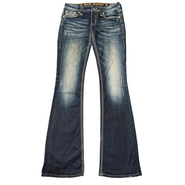 Rock Revival flared/bootcut low waist women designer jeans(w27)