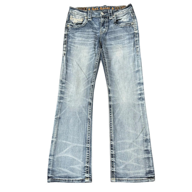 Rock Revival straight/boot unisex designer jeans(w31)