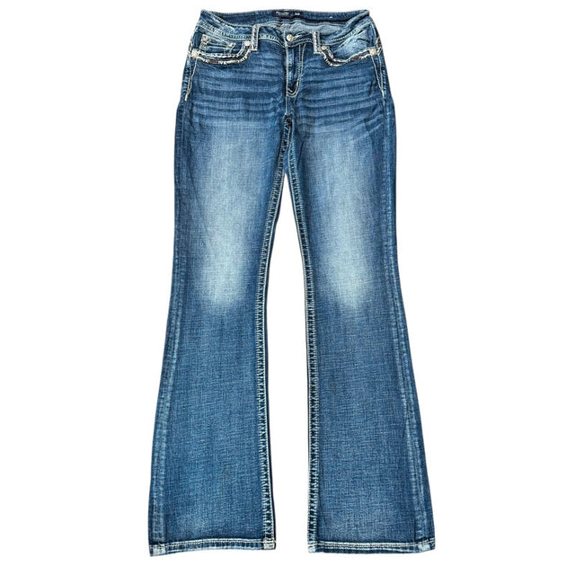 Miss me Loose flared/bootcut women designer jeans(w30)