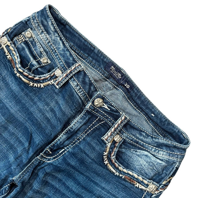 Miss me Loose flared/bootcut women designer jeans(w30)