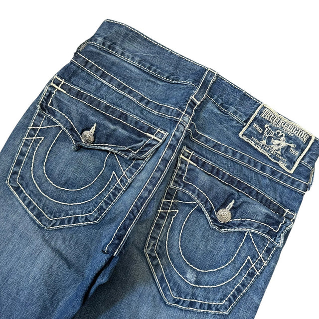 True Religion straight leg women designer jeans(w29)