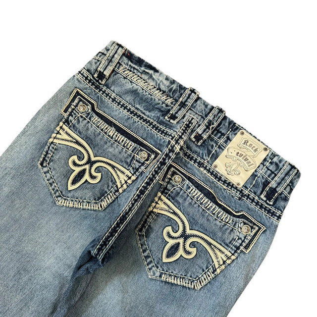 Rock Revival straight leg unisex designer jeans(w30)