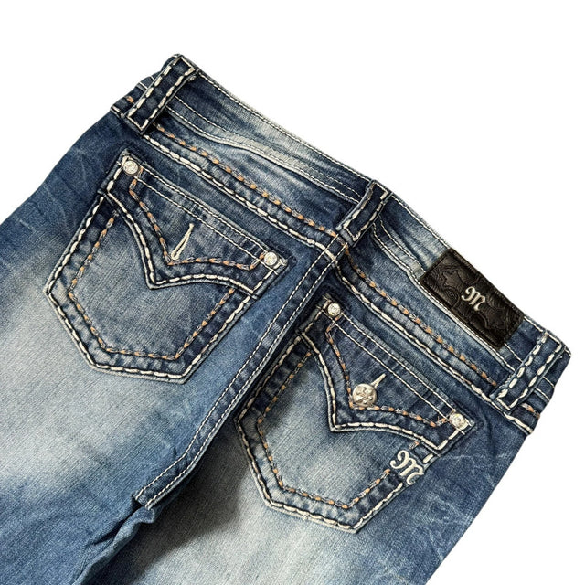 Miss me straight leg low waist women designer jeans(w29)