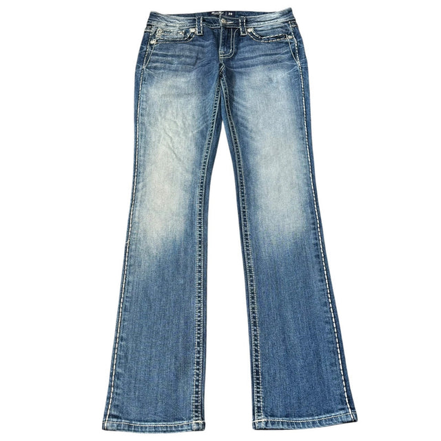 Miss me straight leg low waist women designer jeans(w29)