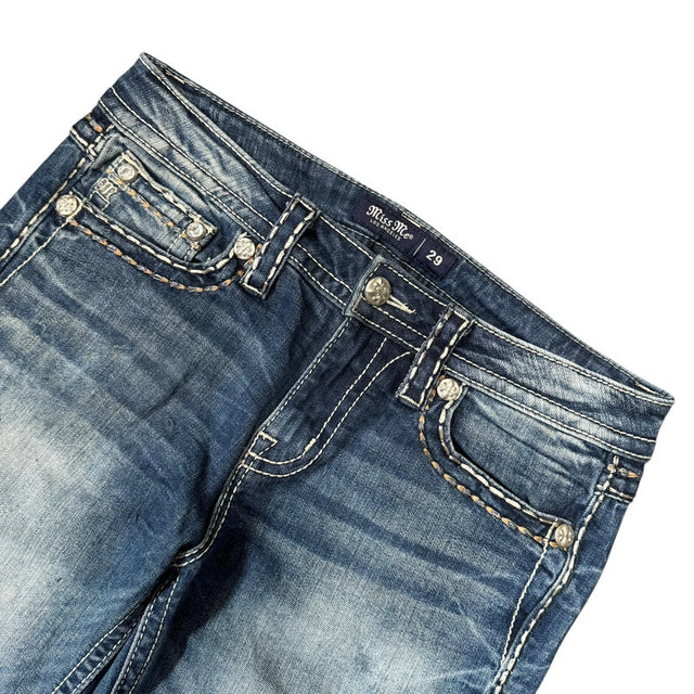 Miss me straight leg low waist women designer jeans(w29)