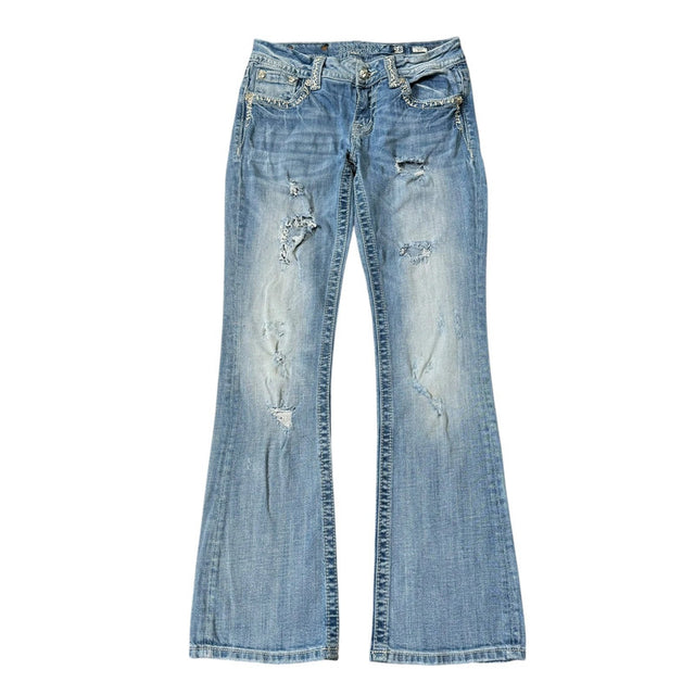 Miss me flared/bootcut low waist women designer jeans(w28)