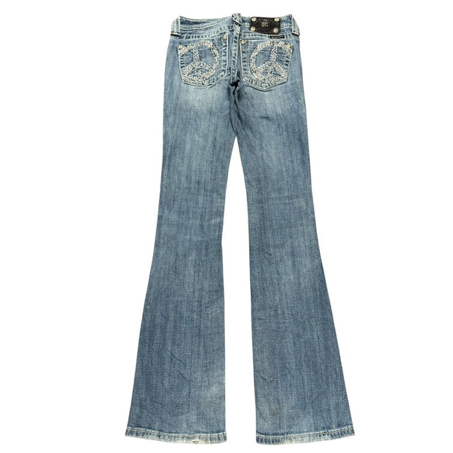 Miss me flared/bootcut low waist women designer jeans(w25)