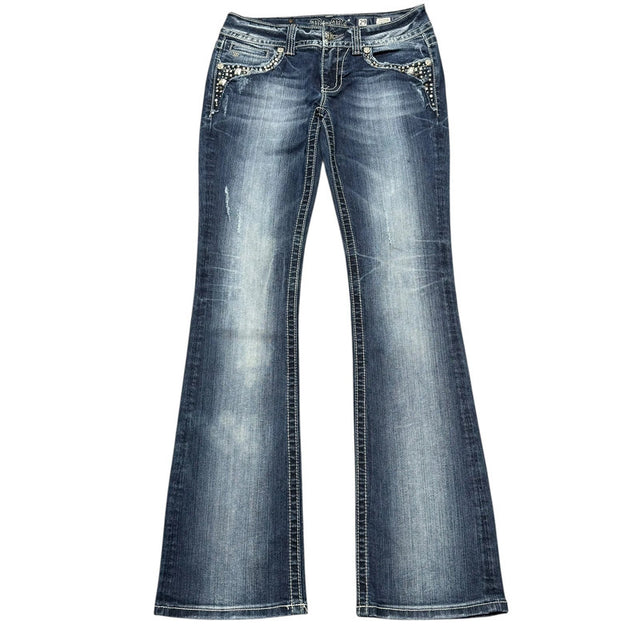 Miss me flared/bootcut low waist women designer jeans(w29)