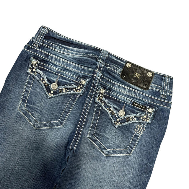 Miss me flared/bootcut low waist women designer jeans(w29)