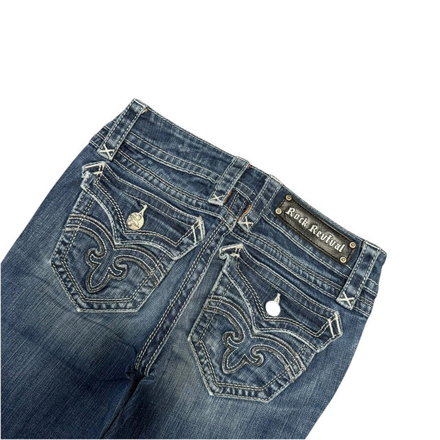 Rock Revival flared/bootcut low waist women designer jeans(w26)