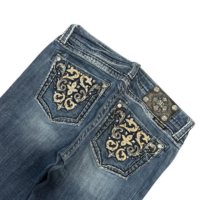 Miss me flared/bootcut low waist women designer jeans(w30)