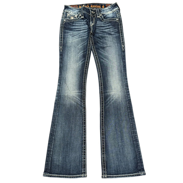 Rock Revival flared/bootcut low waist women designer jeans(w27)