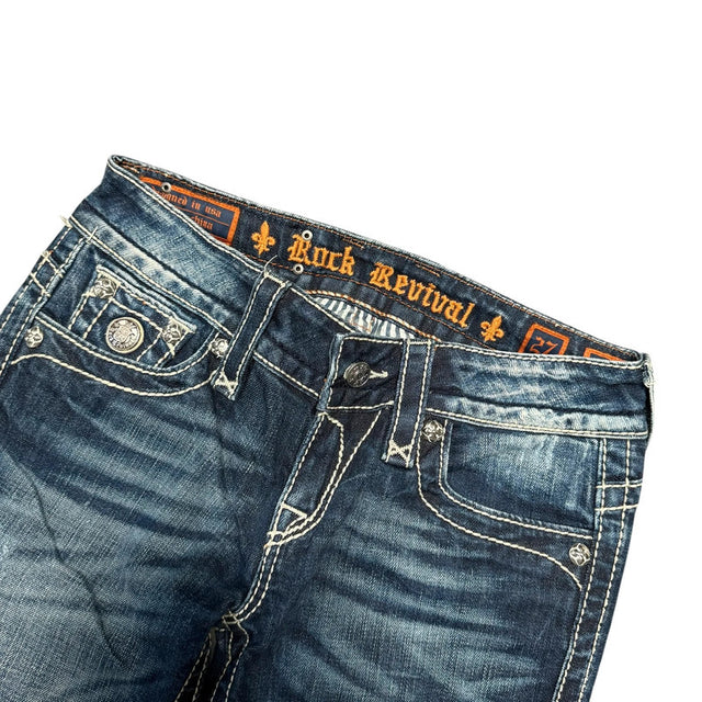 Rock Revival flared/bootcut low waist women designer jeans(w27)