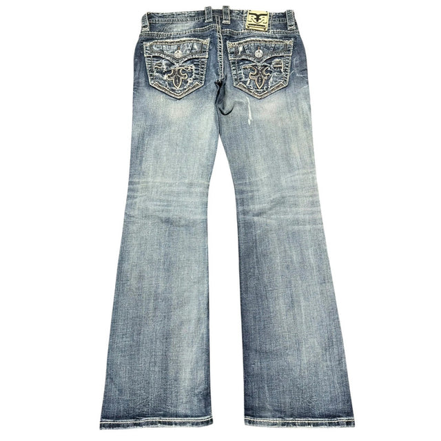 Rock Revival straight/boot unisex designer jeans(w32)