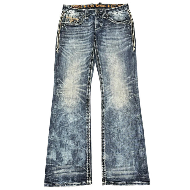 Rock Revival straight/boot unisex designer jeans(w31)