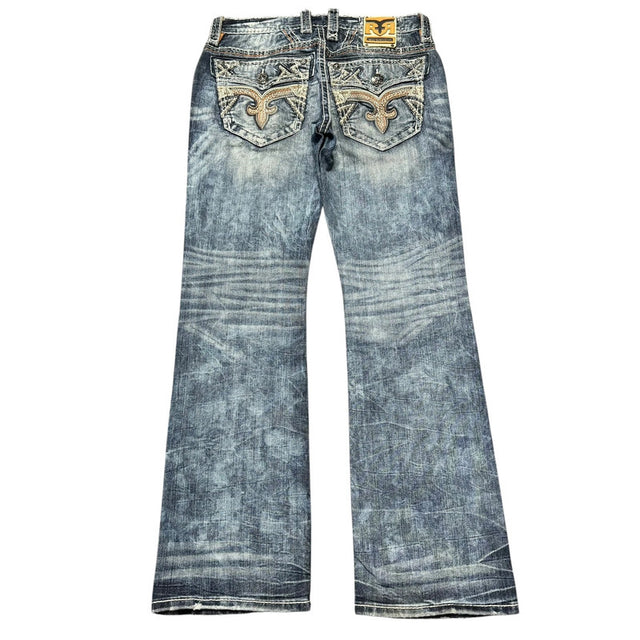 Rock Revival straight/boot unisex designer jeans(w31)