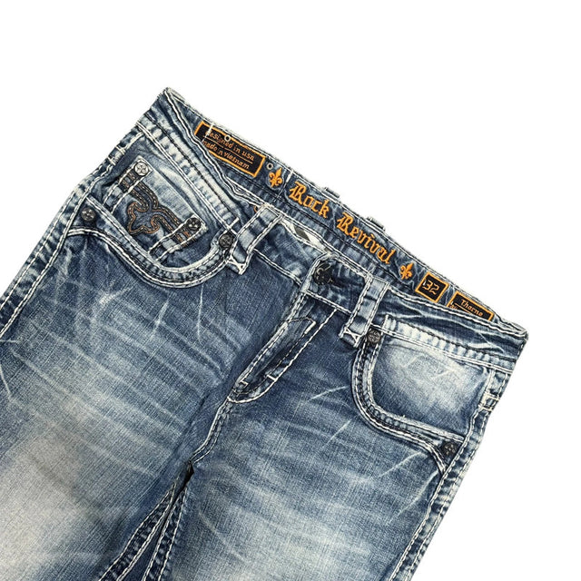 Rock Revival straight leg unisex designer Jeans(w32)