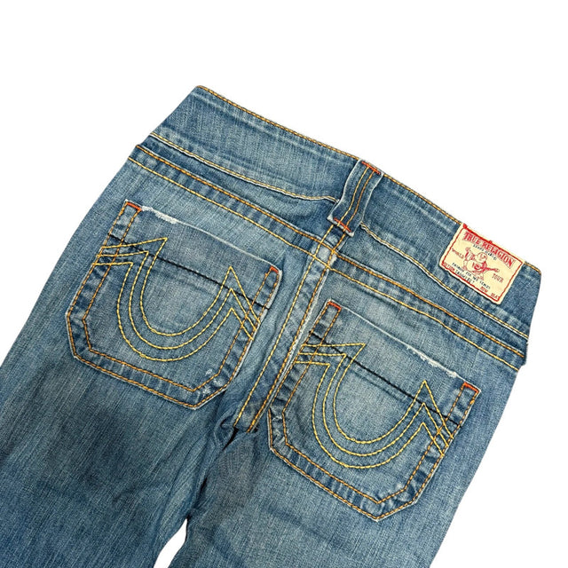 True Religion flared/bootcut low waist women designer jeans(w27)