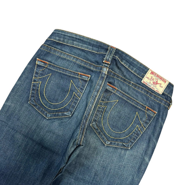 True Religion flared/bootcut low Rise women designer Jeans(w30)