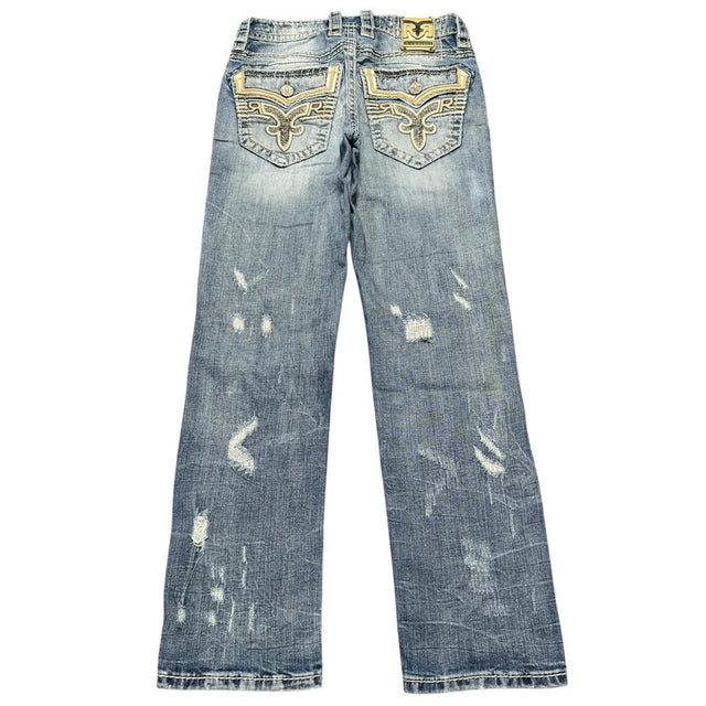 Rock Revival straight leg unisex designer Jeans(w29)