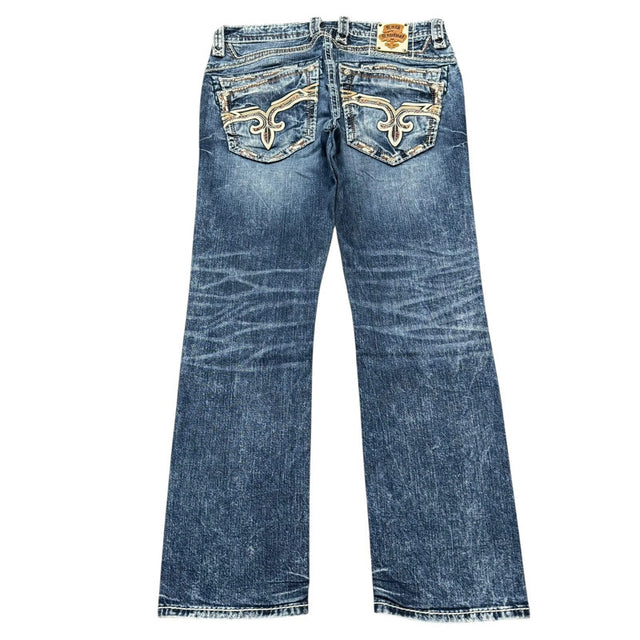 Rock Revival straight leg unisex designer Jeans(w34)
