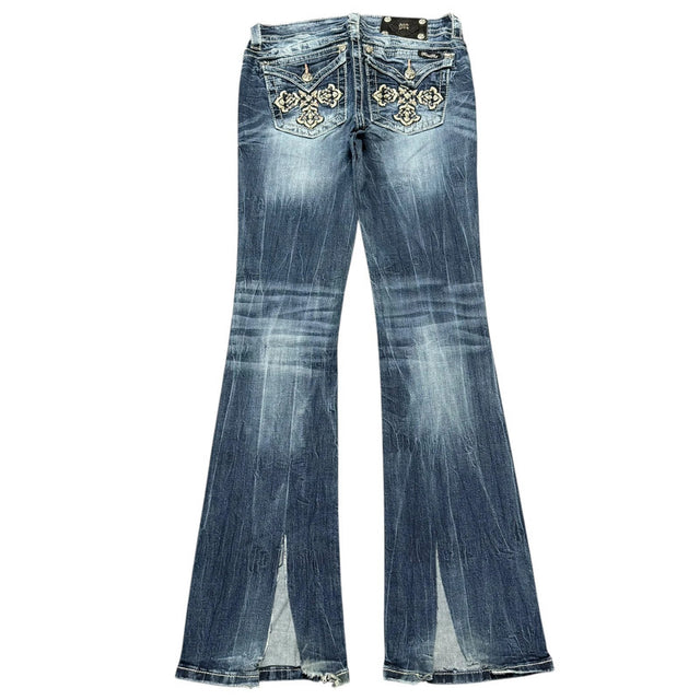 Miss me flared/bootcut low waist women designer Jeans(w28)
