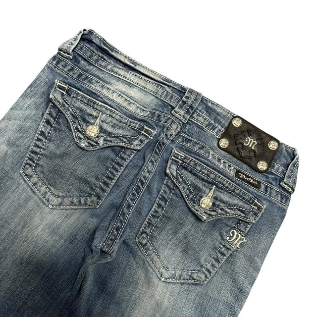 Miss me flared/bootcut low waist women designer Jeans(w28)