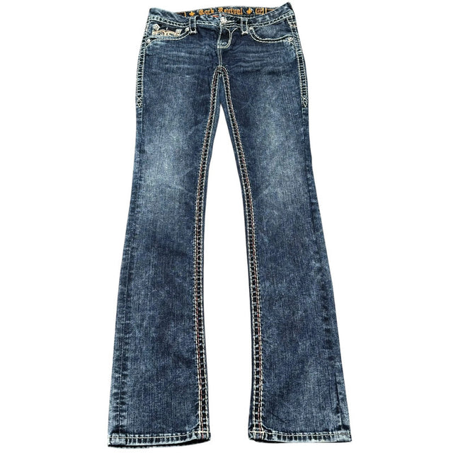Rock Revival straight leg women designer Jeans(w27)