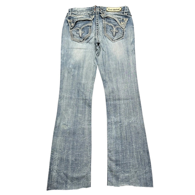 Rock Revival flared/bootcut low waist women designer jeans(w30)