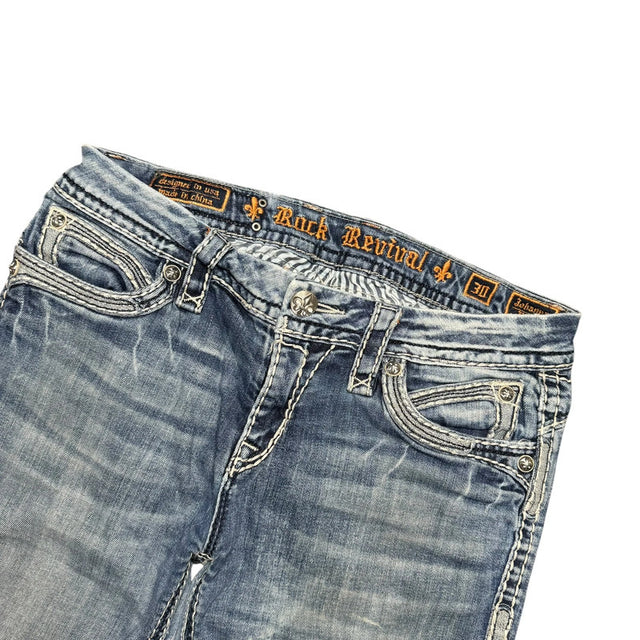 Rock Revival flared/bootcut low waist women designer jeans(w30)