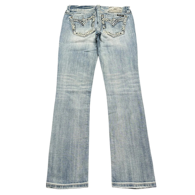 Miss me Straight leg low waist women designer jeans(w28)