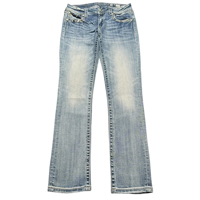 Miss me Straight leg low waist women designer jeans(w28)
