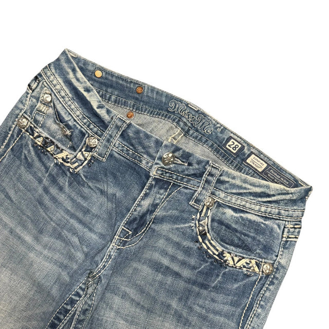 Miss me Straight leg low waist women designer jeans(w28)