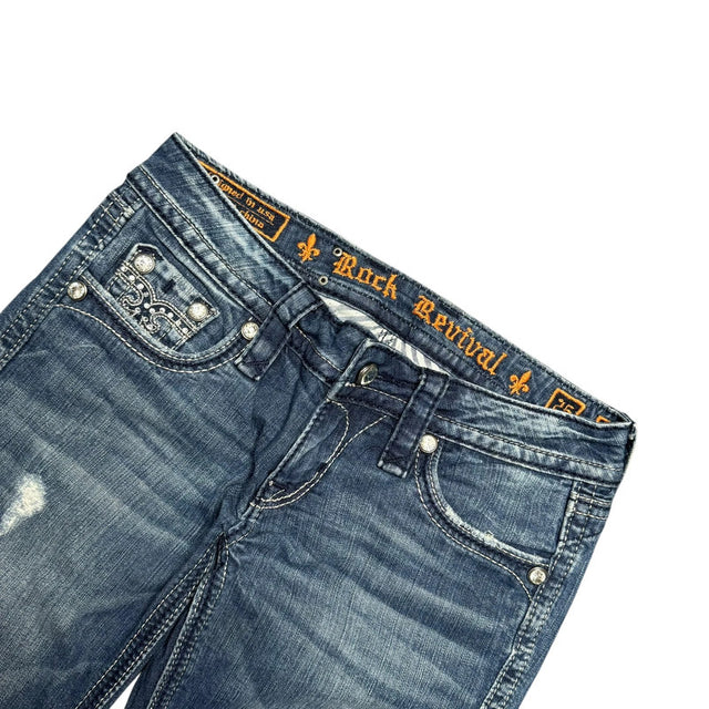 Rick Revival low waist women designer skinny jeans(w25)