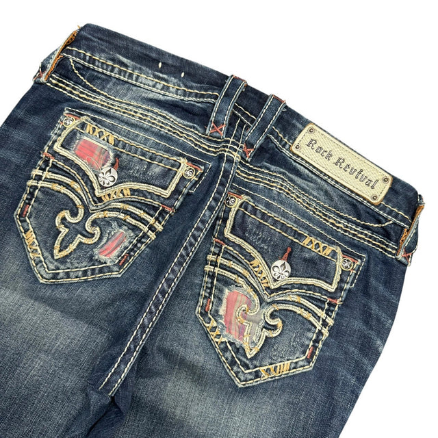 Rock Revival Straight leg women designer jeans(w30)