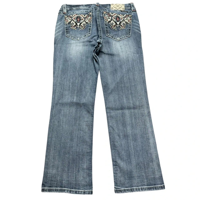 Miss me easy Coop straight mid Rise women jeans(w34)