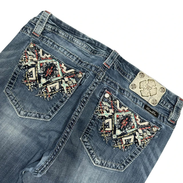 Miss me easy Coop straight mid Rise women jeans(w34)