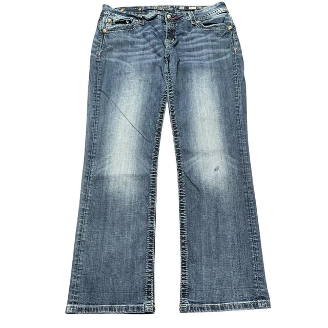 Miss me easy Coop straight mid Rise women jeans(w34)