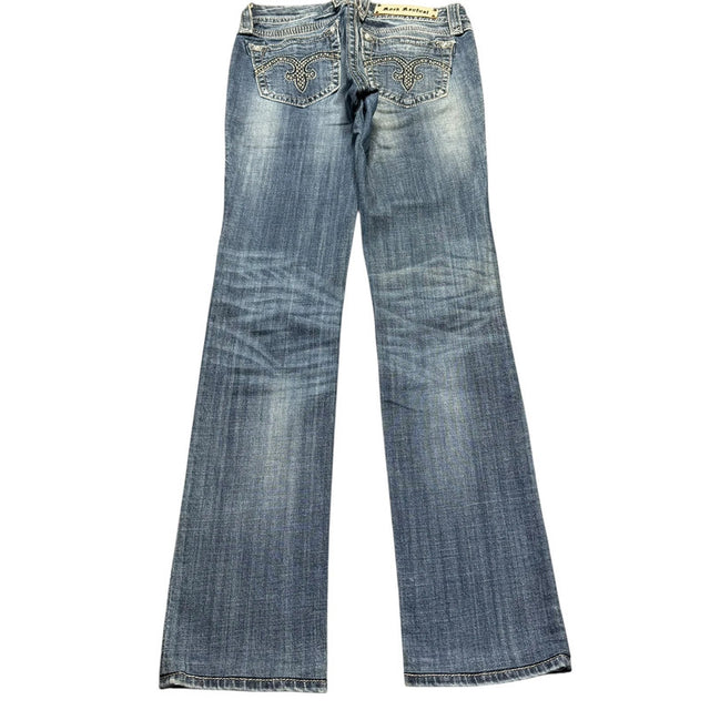 Rock Revival straight low waist women designer jeans(w27)