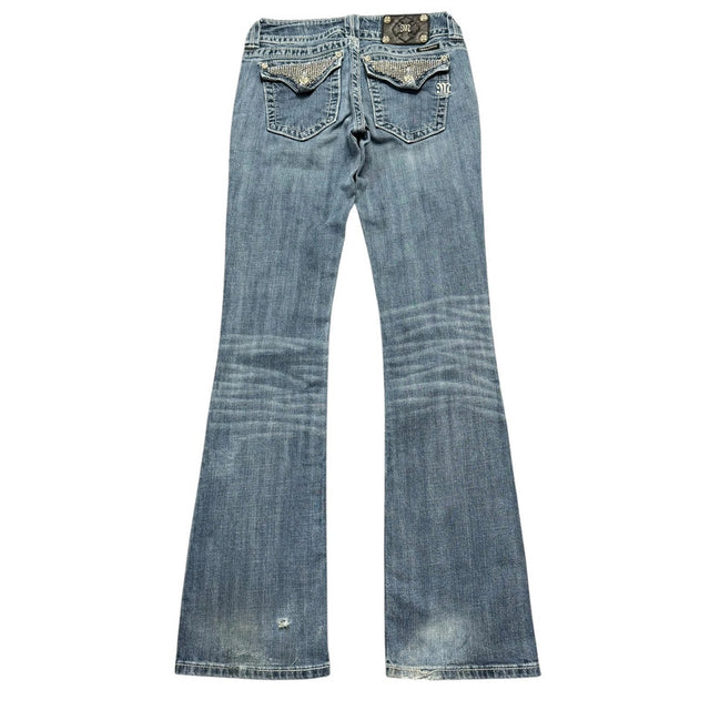 Miss me flared/bootcut low waist women designer jeans(w28)