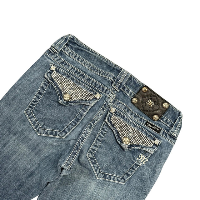 Miss me flared/bootcut low waist women designer jeans(w28)