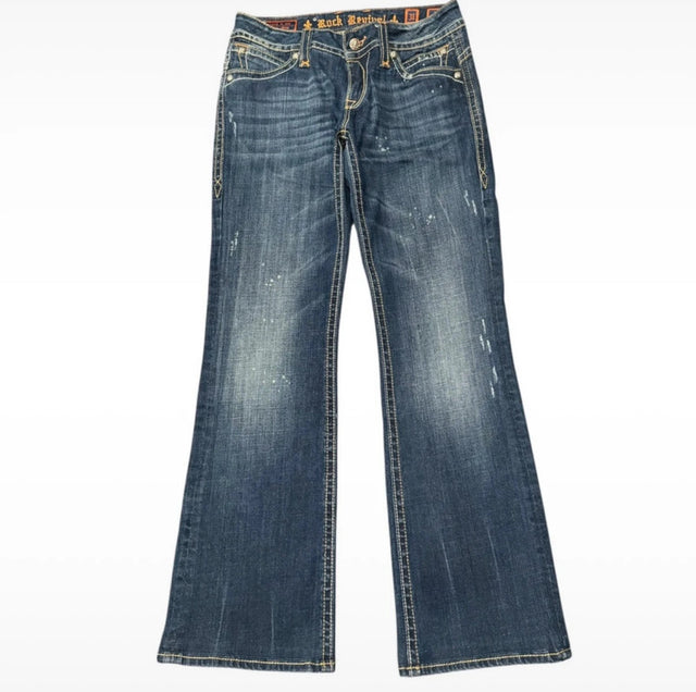 Rock Revival flared/bootcut low waist women designer jeans(w31)