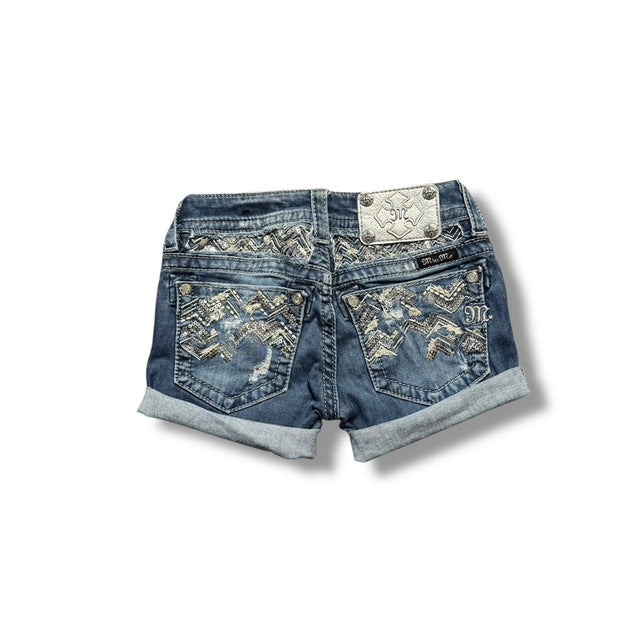Miss me low waist women designer mini jeans short (w23)