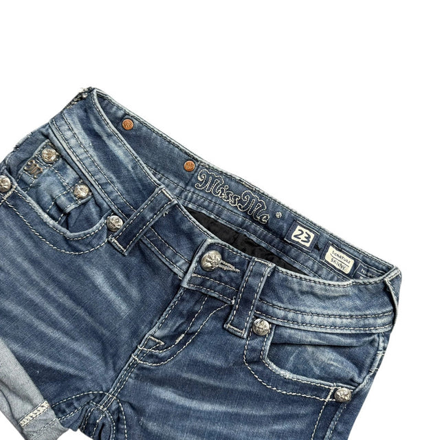 Miss me low waist women designer mini jeans short (w23)